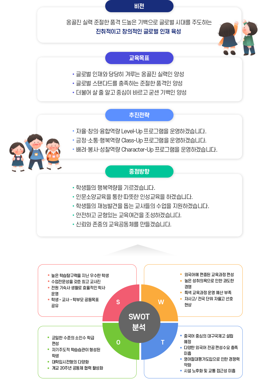 학교교육목표 이미지